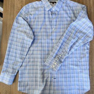 Banana Republic Button Down Non Iron Shirt Mens XL Blue Long Sleeve
